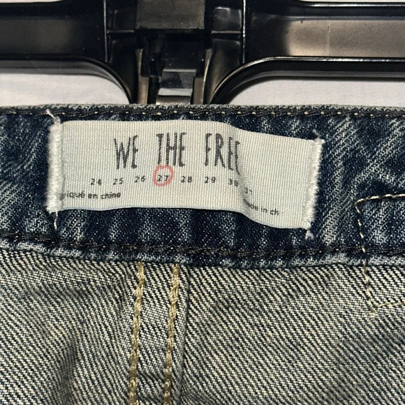 We The Free Free People raw hem denim mini skirt size 27 - Picture 3 of 3